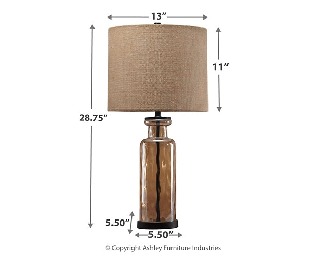 Ashley Express - Laurentia Glass Table Lamp (1/CN)