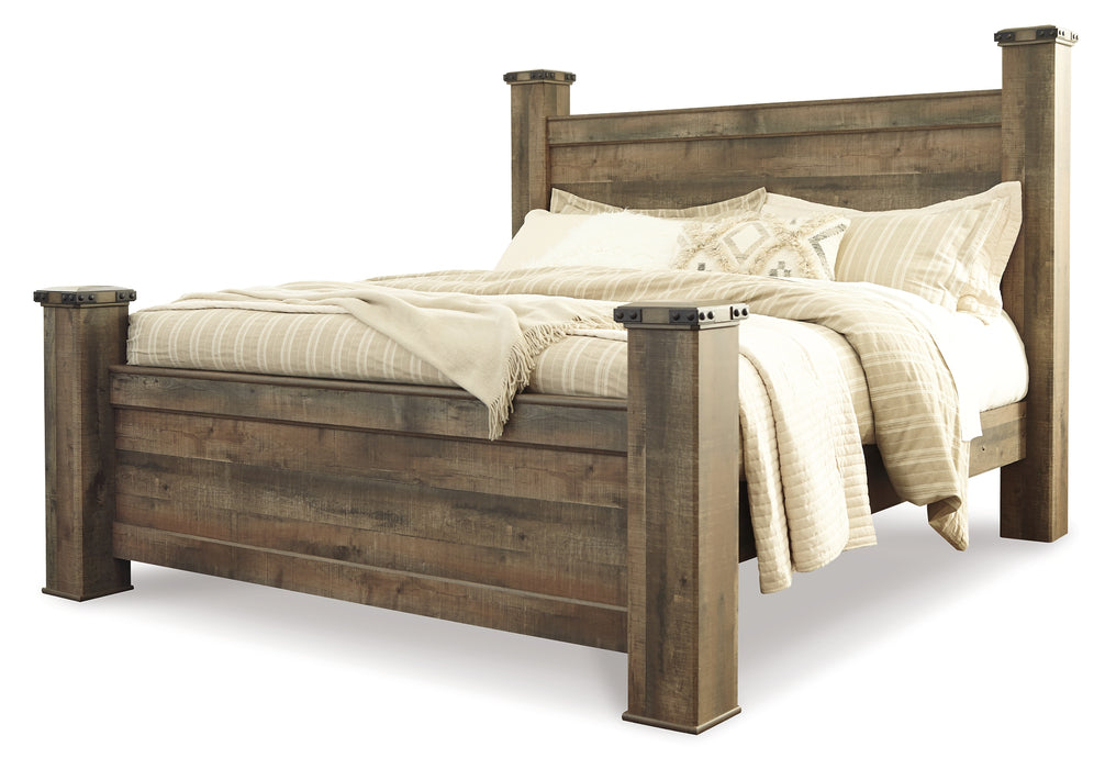 Trinell Queen Poster Bed with Dresser and Chest