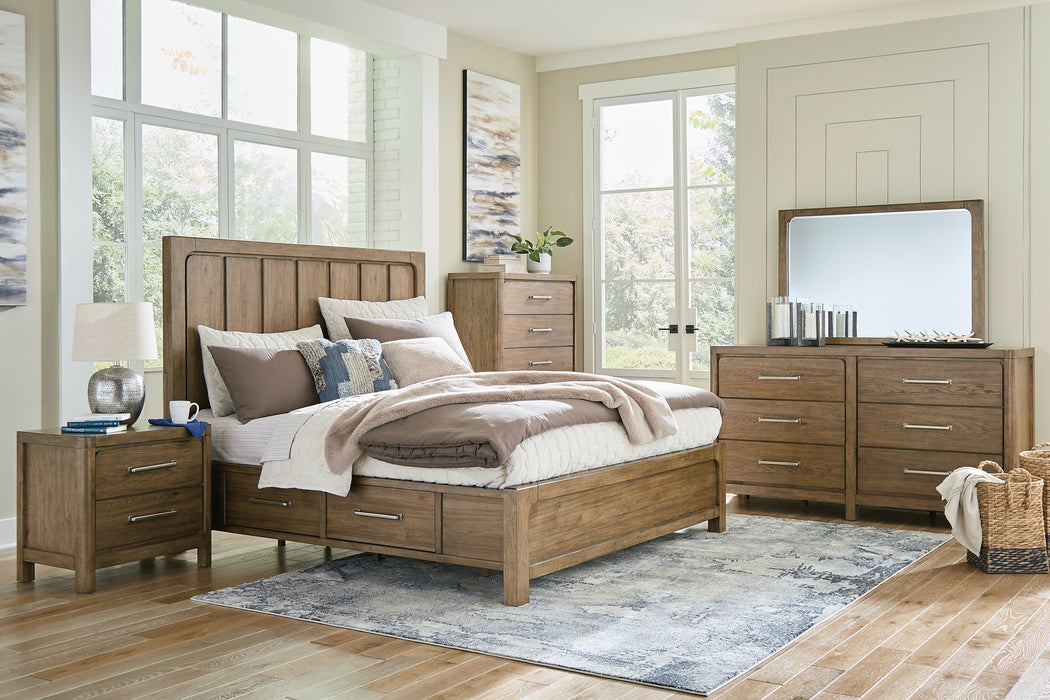 Cabalynn California King Panel Bed with Dresser, Chest and Nightstand