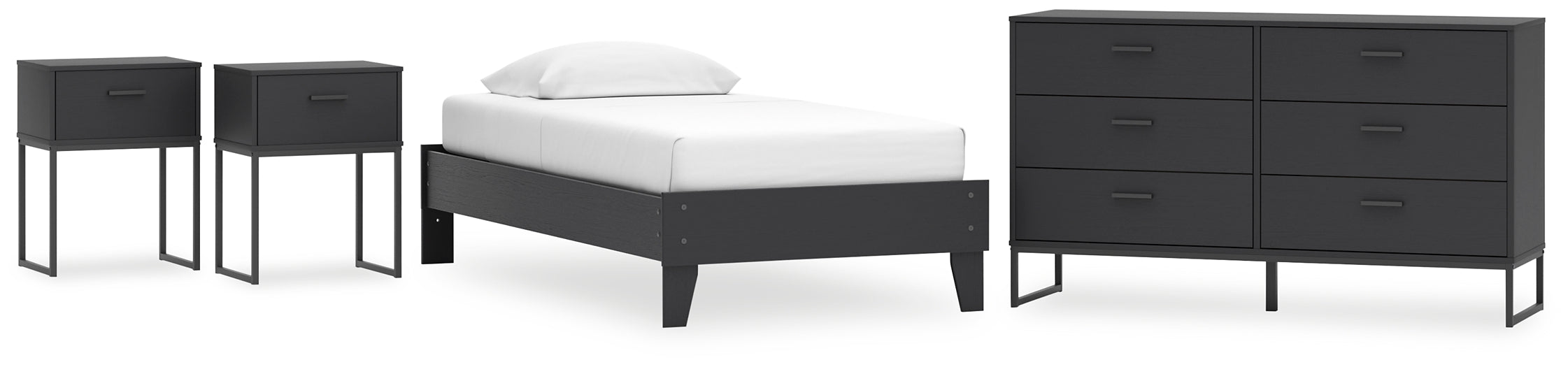 Ashley Express - Socalle Twin Platform Bed with Dresser and 2 Nightstands