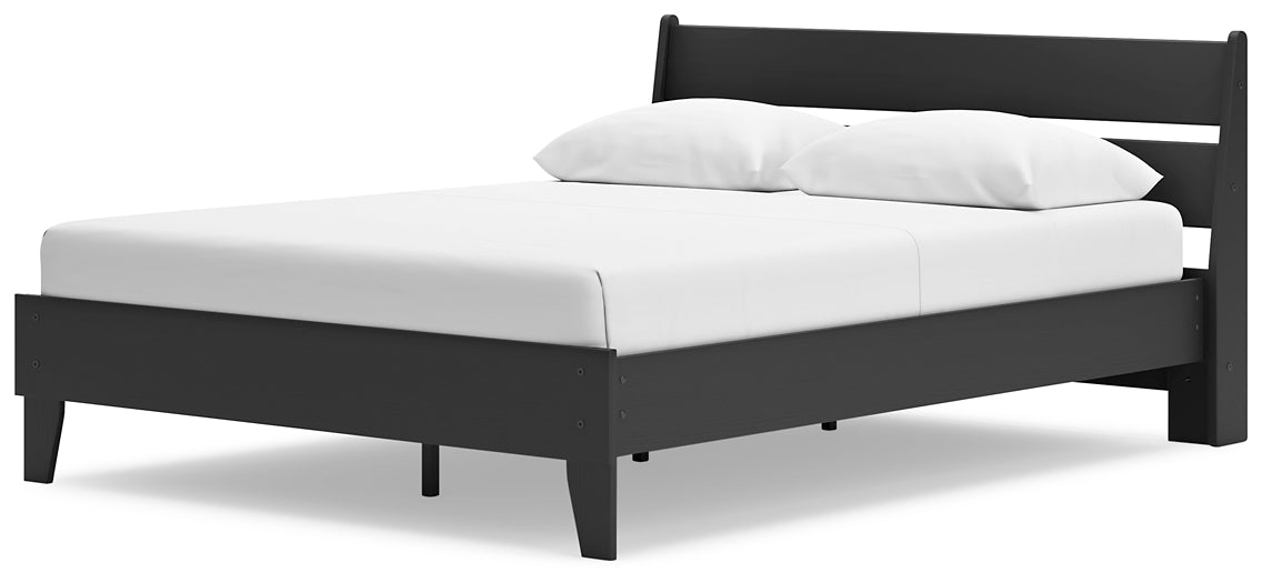 Ashley Express - Socalle Queen Panel Platform Bed with 2 Nightstands