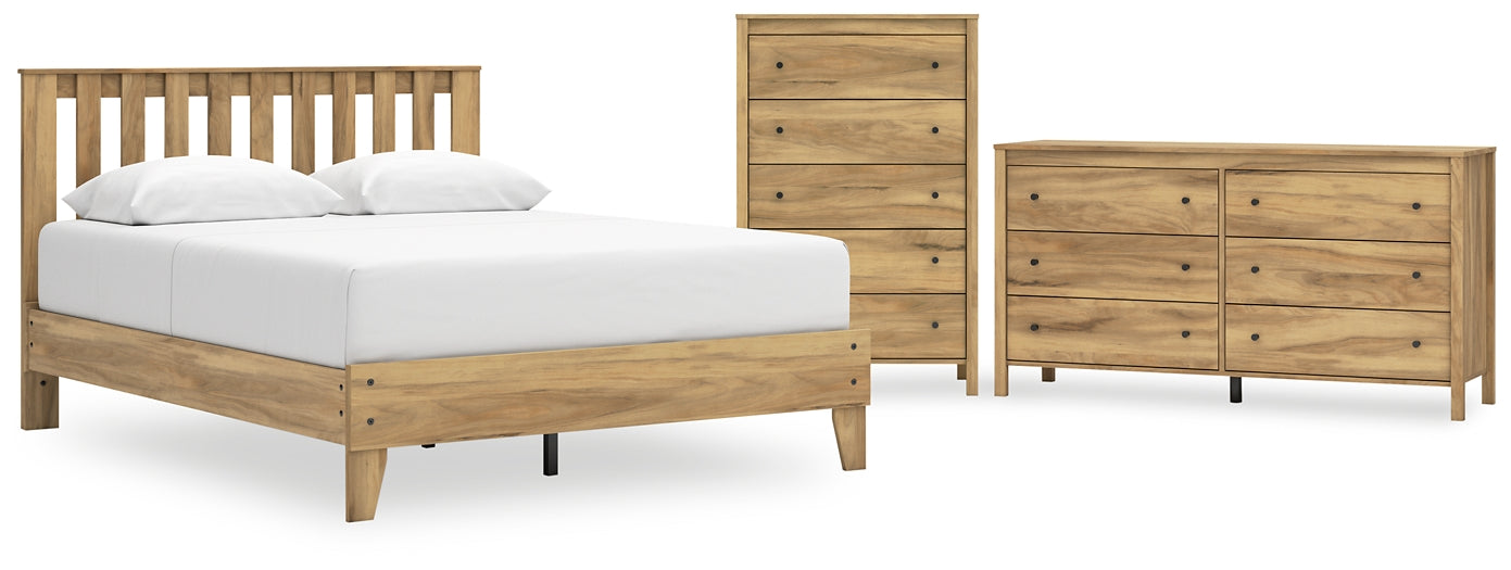 Ashley Express - Bermacy Queen Platform Panel Bed with Dresser and Chest