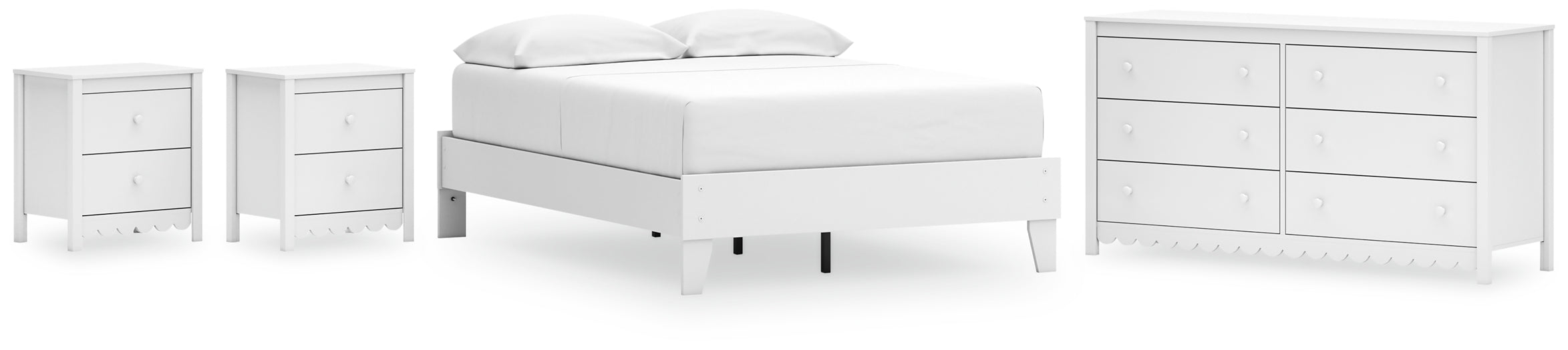 Ashley Express - Hallityn Full Platform Bed with Dresser and 2 Nightstands