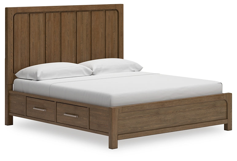 Cabalynn California King Panel Storage Bed with Dresser and 2 Nightstands