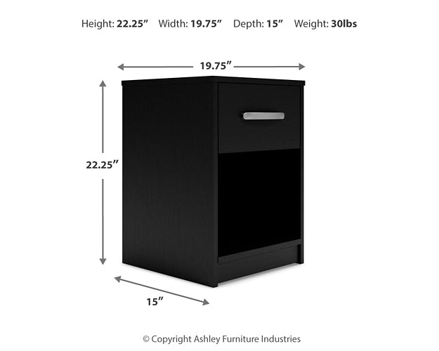 Ashley Express - Finch Queen Panel Platform Bed with 2 Nightstands