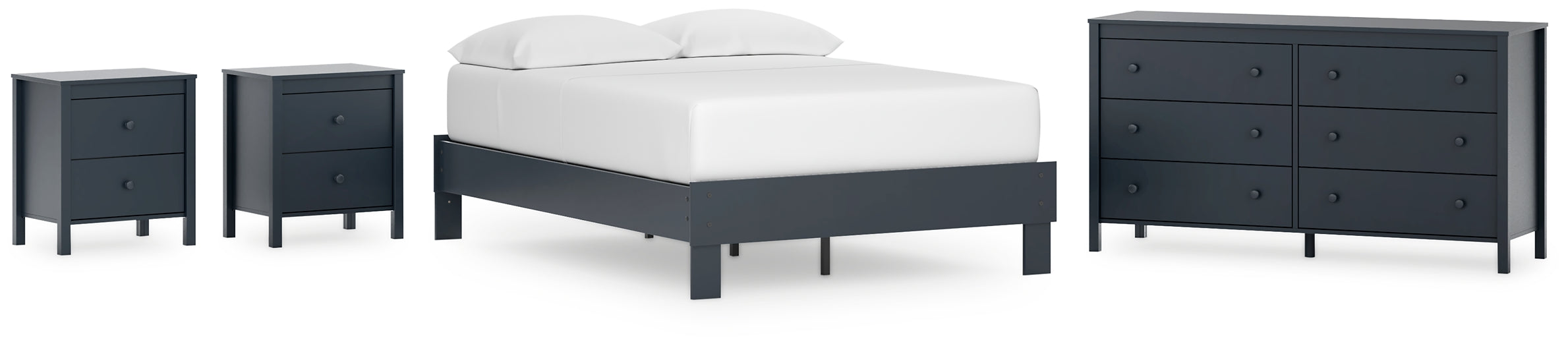 Ashley Express - Simmenfort Full Platform Bed with Dresser and 2 Nightstands