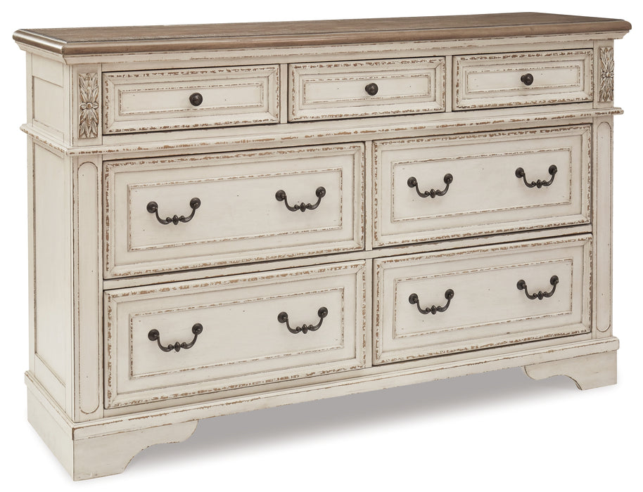 Realyn Twin Panel Bed with Dresser