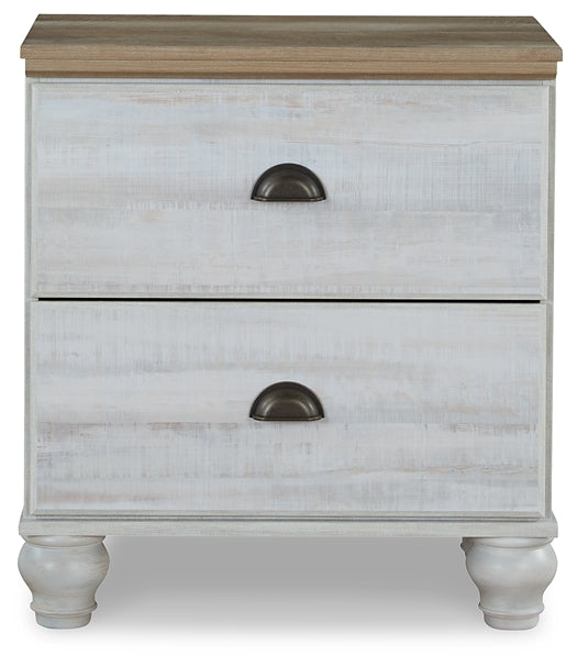 Haven Bay Queen Panel Bed with Mirrored Dresser and 2 Nightstands