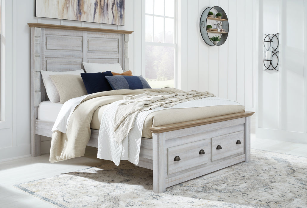 Haven Bay Queen Panel Storage Bed with Dresser, Chest and 2 Nightstands