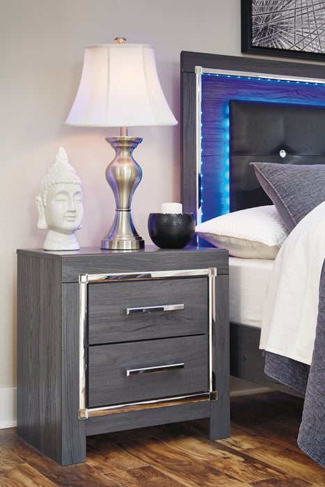 Lodanna Queen Panel Bed with Mirrored Dresser and Nightstand