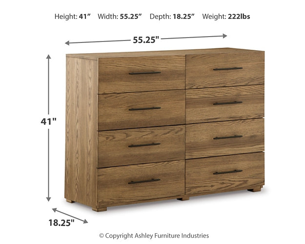 Dakmore California King Upholstered Bed with Dresser